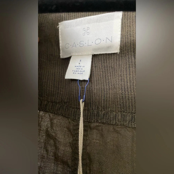 NWT Caslon Army Green Linen Jacket Size Small - Picture 8 of 9